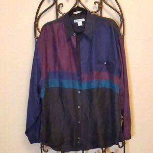 VINTATGE Nine Twenty East Silk Shirt - Size Large